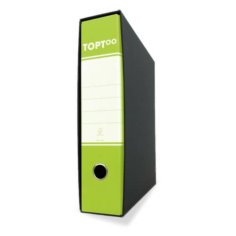 Registratore protocollo con custodia - dorso 8 cm - 23x33 cm TOPToo verde lime