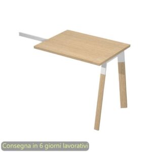 Allungo reversibile per scrivanie K73 Wood 60x80xH.74,4 cm gambe legno e met.