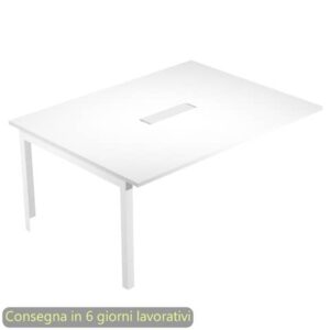 Allungo laterale per tavolo riunioni Bridge 160x120xH.72,5 cm gambe met.