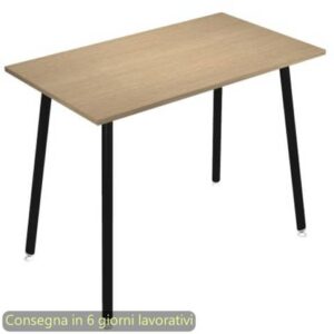 Tavolo alto Skinny Metal 160x80xH.105 cm con gambe met. nere Artexport piano