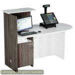 Compact reception desk right 142.5x83xH.117.2 cm Artexport