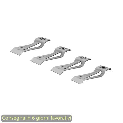 Clip di supporto per cavi Bridge in set da 4 Artexport grigio alluminio