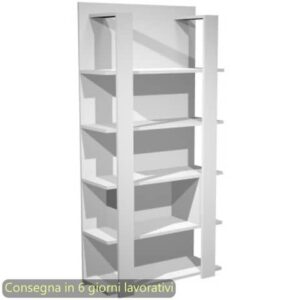 Libreria alta a giorno 5 ripiani 100x38,6xH.198 cm Artexport bianco