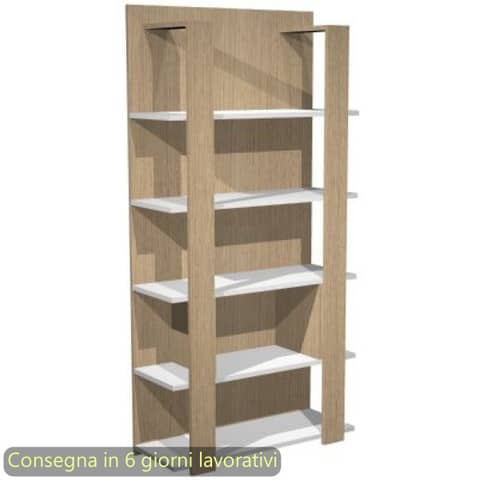 Libreria alta a giorno 5 ripiani 100x38,6xH.198 cm Artexport