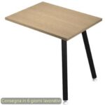 Allungo reversibile per scrivanie Skinny Metal 60x80xH.74,4 cm gambe met. nere