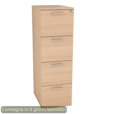 Mobile classificatore per cartelle sospese 4 cassetti + 1 serratura