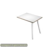 Allungo reversibile per scrivanie Skinny Metal 60x80xH.74,4 cm gambe met. bianche