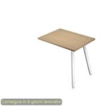 Allungo reversibile per scrivanie Skinny Metal 60x80xH.74,4 cm gambe met. bianche