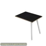 Allungo reversibile per scrivanie Skinny Metal 60x80xH.74,4 cm gambe met. bianche