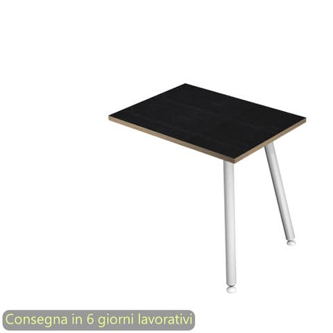 Reversible extension for Skinny Metal desks 60x80xH.74,4 cm white metal legs