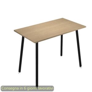 Tavolo alto Skinny Metal 140x80xH.105 cm con gambe metalliche nere Artexport