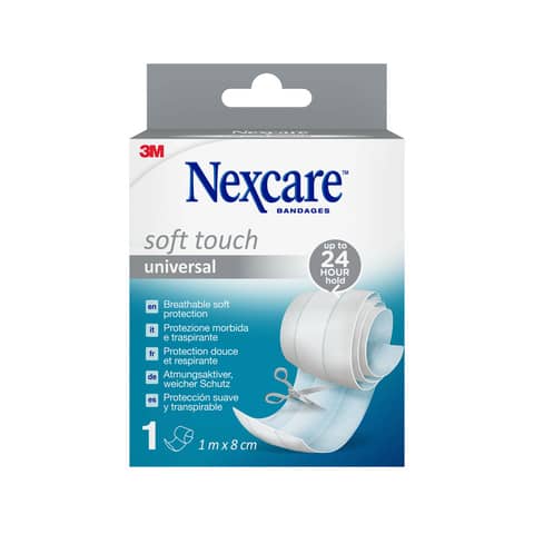 Cerotti in striscia soft touch universali bianco Nexcare 8 cm x 1 m