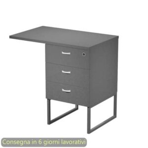 Cassettiera alta 3 cass. Top supp. met antr 80x50/50X80xH.74,4 cm montata Blade
