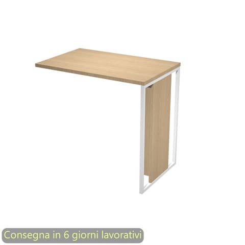 Extension 80x50xH.74,4 cm right/left metal leg white Blade Artexport