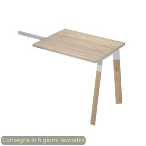 Allungo reversibile per scrivanie K73 Wood 60x80xH.74,4 cm gambe legno e met.