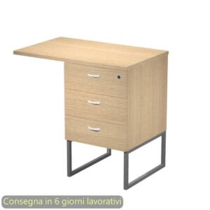 Cassettiera alta 3 cass. Top supp. met. antr 80x50/50X80xH.74,4 cm montata Blade