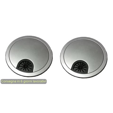 Coppia anelli passacavi per scrivania diametro 60 mm Blade Artexport grigio