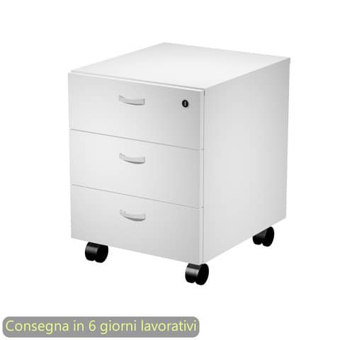 Cassettiera 3 cassetti su ruote 41,5x49,5xH.57,6 cm montata Blade