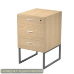 Cassettiera alta 3 cassetti supporto metallo antracite 41,5x50xH.72,2 cm