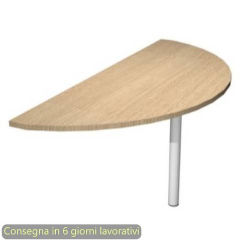Terminale 180° scrivanie accoppiate + supp. Metal. grigio  160x70xH.73 cm Flex
