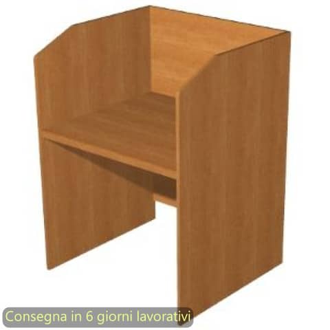 Postazione Call Center Presto 90x80xH.119 cm Artexport piano noce