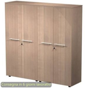 Coppia armadi medi con ante melaminico 162,8x43xH.158,2 cm Flora