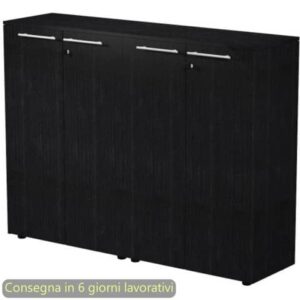 Coppia armadi medi con ante melaminico 162,8x43xH.119,8 cm Flora Artexport nero