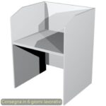Postazione Call Center Presto 90x80xH.119 cm Artexport piano grigio