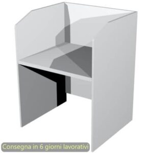 Postazione Call Center Presto 90x80xH.119 cm Artexport piano grigio