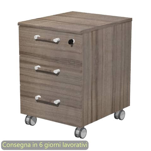 Chest of 3 drawers on wheels 41,8x52xH.61,5 cm Giunone Artexport walnut