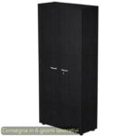 Mobile alto con ante con serratura 80x35xH.180 cm 3 ripiani Presto