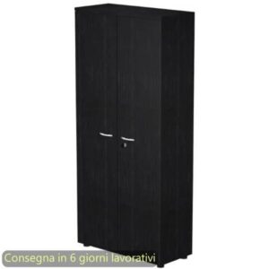 Mobile alto con ante con serratura 80x35xH.180 cm 3 ripiani Presto