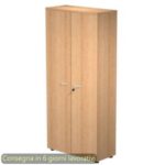 Mobile alto con ante con serratura 80x35xH.180 cm 3 ripiani Presto