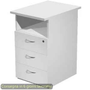 Cassettiera alta 1 vano + 3 cassetti con serratura 43x60xH.72 cm smontata Presto