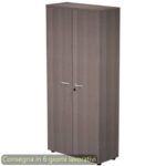 Mobile alto con ante con serratura 80x35xH.180 cm 3 ripiani Presto