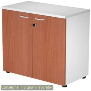 Mobile basso con serratura Presto 80x44xH.72 cm - struttura grigia