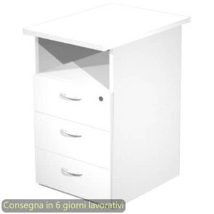 Cassettiera alta 1 vano + 3 cassetti con serratura 43x60xH.72 cm smontata Presto