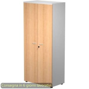 Mobile alto con serratura Presto 80x44xH.180 cm - struttura grigia