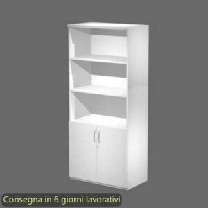 Mobile alto con ante basse 80x46xH.181,8 cm con serratura Flex Artexport bianco