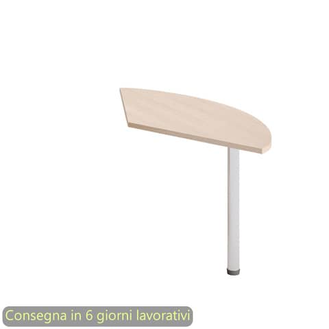 Side extension desk rev. right/left metal support grey 145x67xH.73 cm