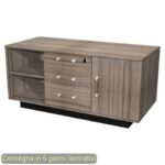 Mobile di servizio 120x55xH.56,6 cm Giunone Artexport noce toscano
