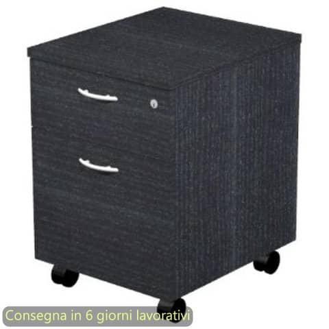 1 drawer+ 1 filing cabinet 41.8x52xH.59.5 cm with wheels mounted