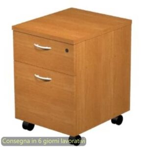 Cassettiera 1 cassetto+ 1 classificatore 41,8x52xH.59,5 cm con ruote montata