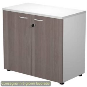 Mobile basso con serratura Presto 80x44xH.72 cm - struttura grigia