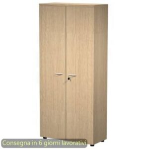 Mobile alto con ante con serratura 80x35xH.180 cm 3 ripiani Presto