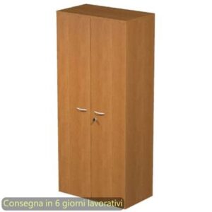 Mobile alto con ante con serratura 80x35xH.180 cm 3 ripiani Presto