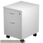 Cassettiera 1 cassetto+ 1 classificatore 41,8x52xH.59,5 cm con ruote montata