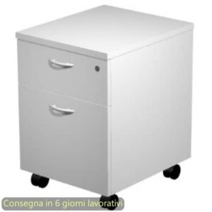 Cassettiera 1 cassetto+ 1 classificatore 41,8x52xH.59,5 cm con ruote montata
