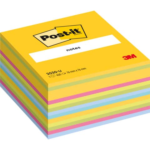 Foglietti riposizionabili Post-it® Notes Cubo Neon 76x76 mm assortiti 450 ff