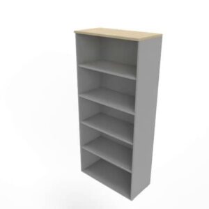 Armadio a giorno alto finitura rovere scocca argento 90x45xH.200 cm linea